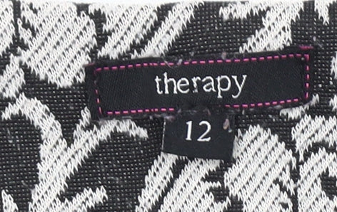 Therapy Women's Black White Dress Size 12 Geometric