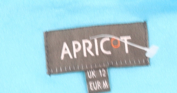 Apricot Women's Blue V-Neck Embellished Blouse Size 12