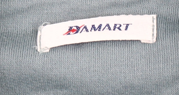 Damart Men's Blue Argyle Full Zip Sweatshirt M
