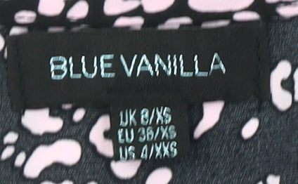 Blue Vanilla Women's Black V-Neck Top Size 8