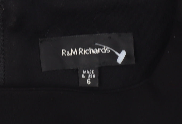 R&M Richards Women's Black Sheath Dress Size 6