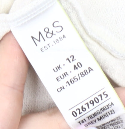 Marks & Spencer Women's Grey Animal Print Dress, Size 12