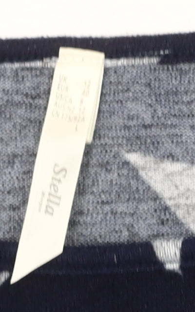 Stella Women's Navy Star Pullover Jumper Size 12