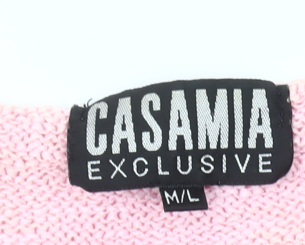 Casamia Women's Pink Striped Pullover Jumper M