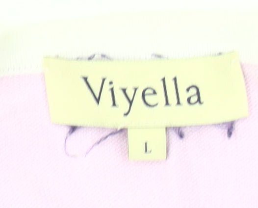 Viyella Women's Pink V-Neck Pullover Jumper L