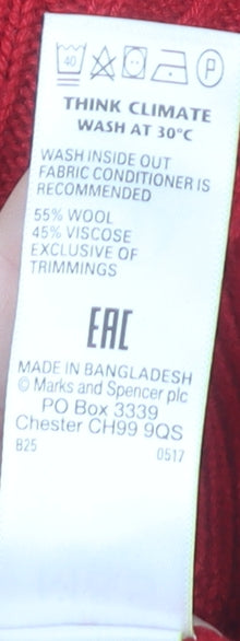 Marks & Spencer Women's Red Pullover Jumper