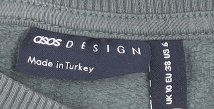 ASOS Women's Green Pullover Sweatshirt Size 10