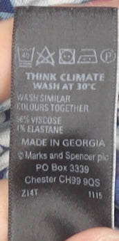 Marks & Spencer Women's Blue Floral A-Line Skirt 20