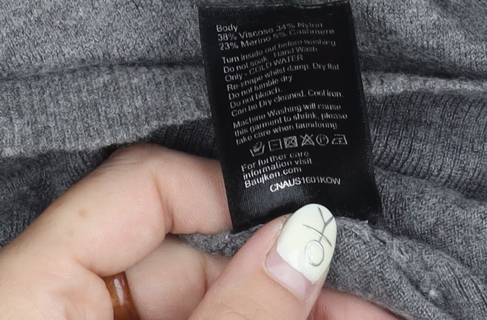 Baukjen Grey Colourblock Shift Dress - Size 12, Women's