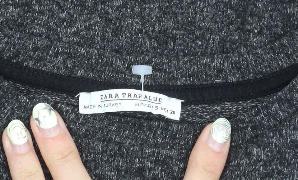Zara Women Grey Knit Top Size 12