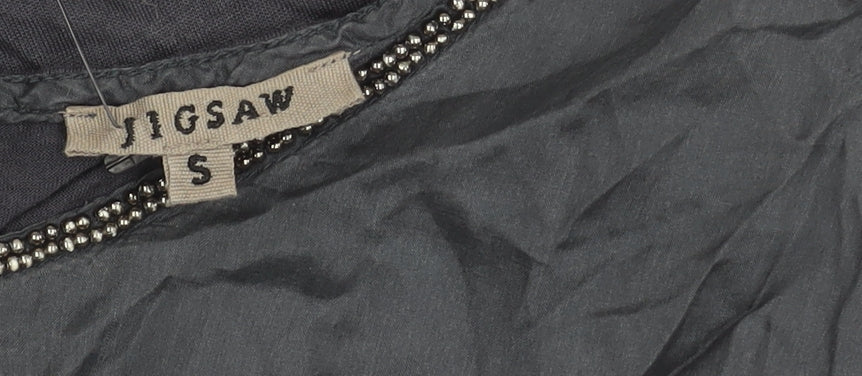 Jigsaw Women's Black Beaded Sleeveless Blouse - S