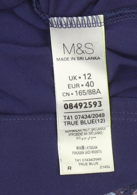 Marks & Spencer Women's Blue Lace Blouse Size 12