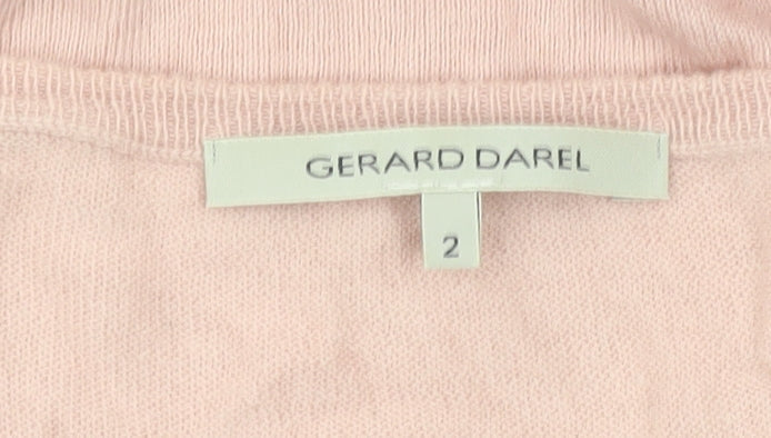 Gerard Darel Women’s Pink Scoop Neck Top Size 2