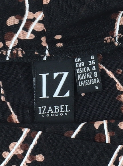 Izabel London Women's Black Floral Sleeveless Top