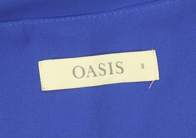 Oasis Women's Blue V-Neck Tank Top Size 8
