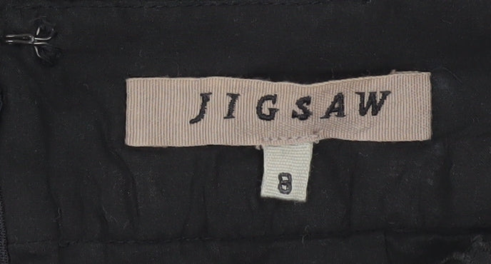 Jigsaw Women's Black Pencil Skirt - Size 8, Cotton