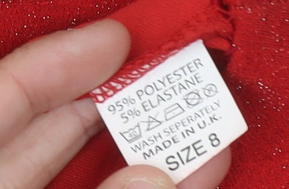 Edge Street Women's Red Bodycon Dress Size 8
