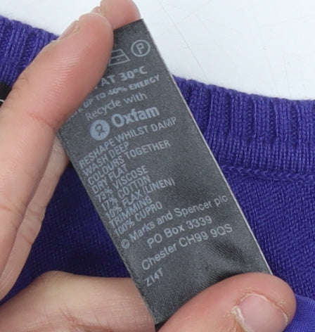 Marks & Spencer Women's Purple Pullover Jumper S