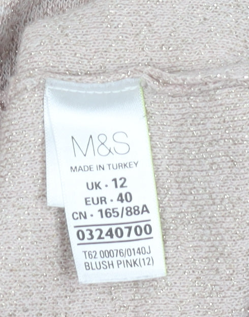 Marks & Spencer Women's Beige Pullover Jumper Size 12
