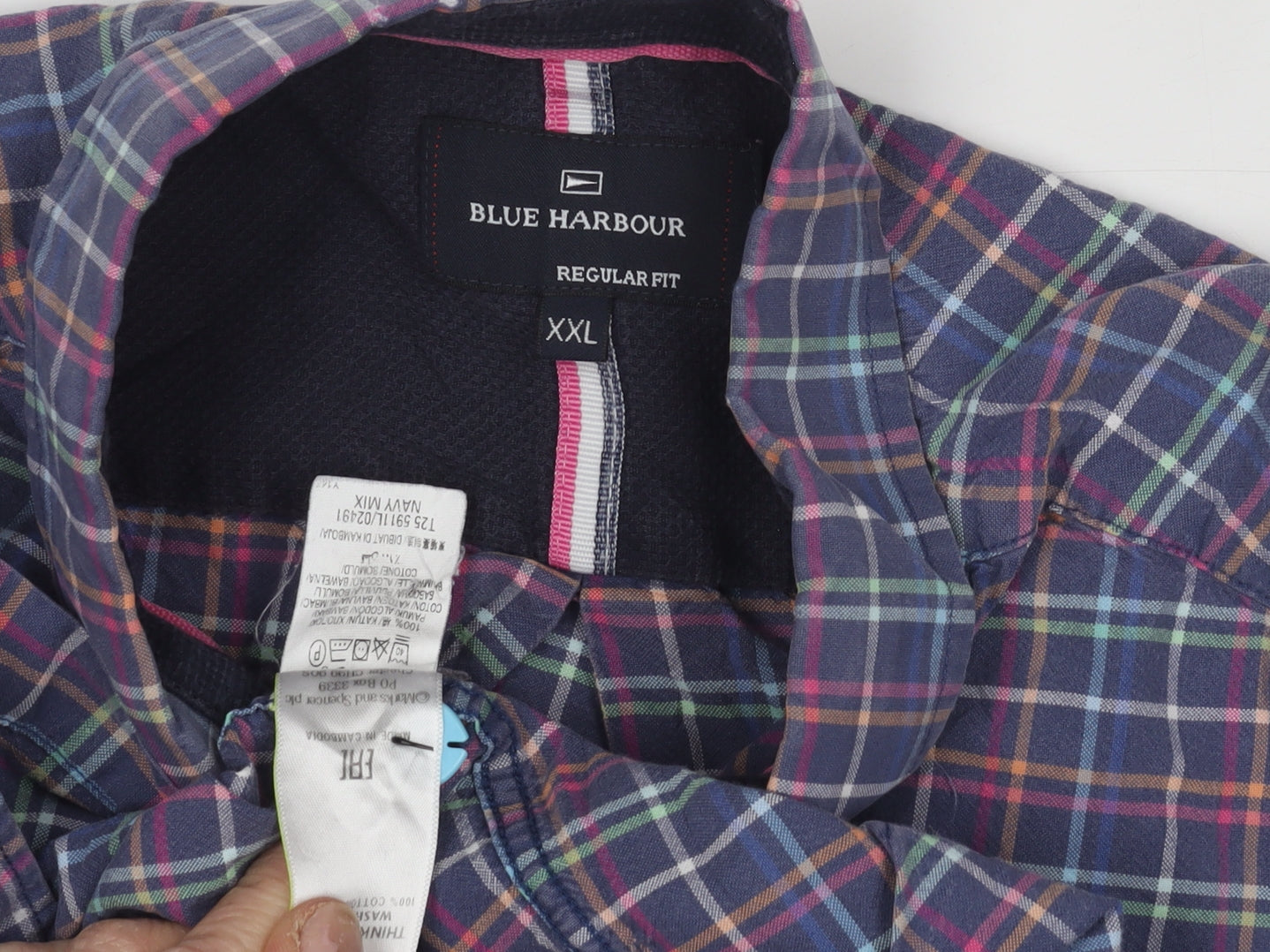 Blue Harbour Men's Multicoloured Plaid Shirt 2XL