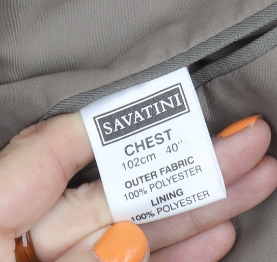 Savatini Men's Grey Blazer, Size 40
