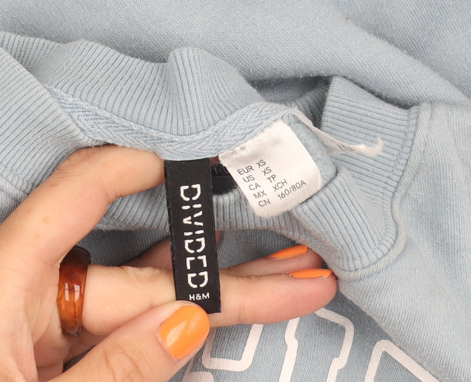 H&M Women’s Blue XS Garfield Pullover Sweatshirt