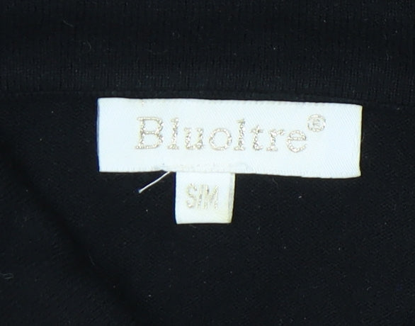 Bluoltre Women's Black Roll Neck Pullover Jumper - S