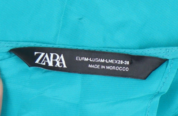 Zara Women’s Blue Tunic Blouse, Size 12, Summer Style