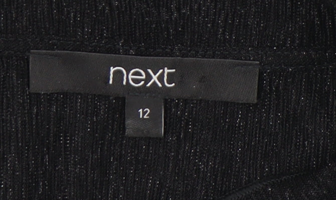 Next Women's Black Knit Top, Size 12, Long Sleeve