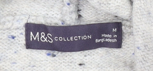 Marks & Spencer Men's Grey Hooded Pullover Jumper (M)