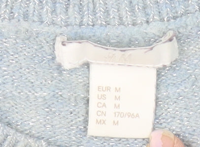 H&M Women's Blue Crew Neck Pullover Jumper M