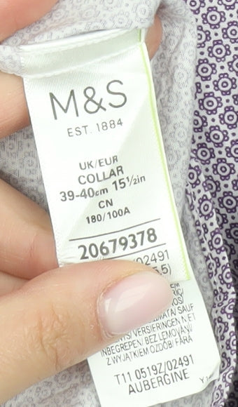 Marks & Spencer Men's Multicoloured 15 Button-Up Shirt