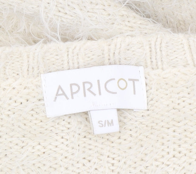 Apricot Women's Beige S Pullover Jumper with Crochet Detail