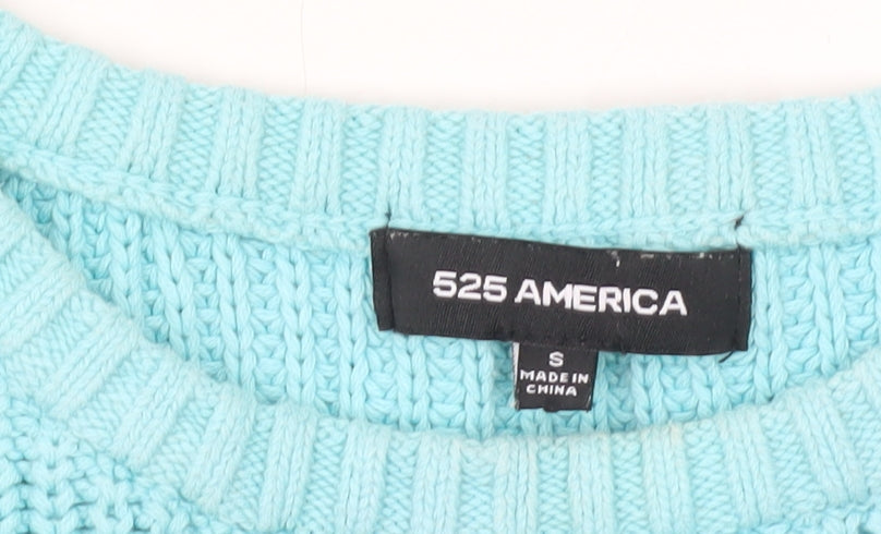 525 America Women's Blue Knit Tank Top, Size S, Casual Wear