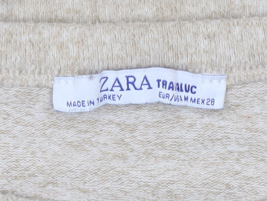 Zara Women's Beige Round Neck Jumper, Size 12