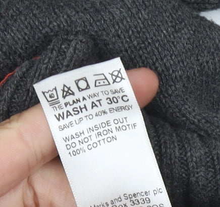 Marks & Spencer Boys Grey Full Zip Jumper 11-12 Years