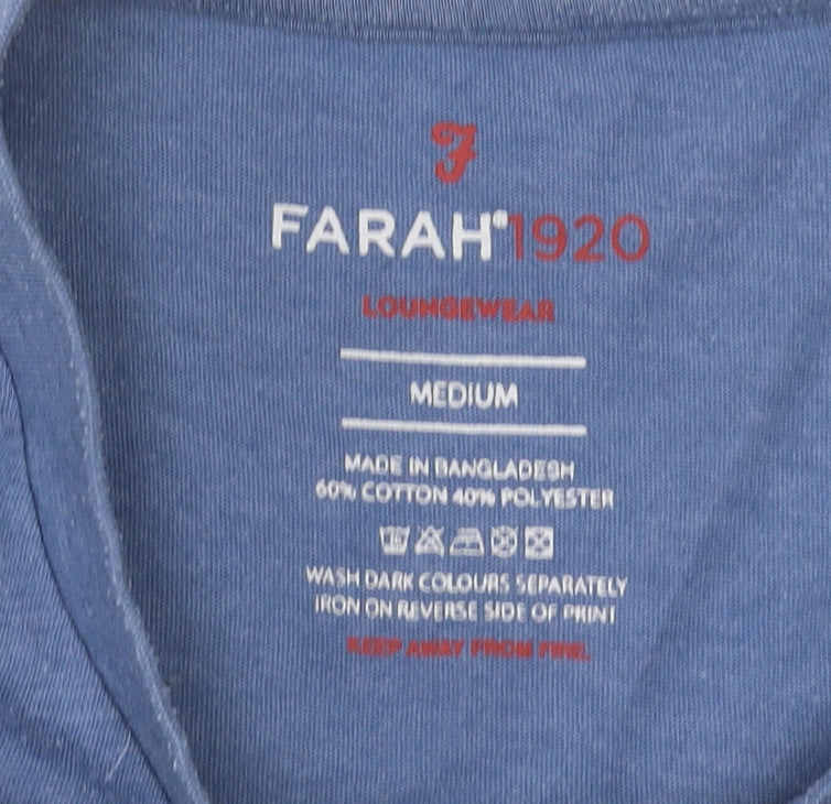 Farah Men's Blue Medium Crew Neck T-Shirt