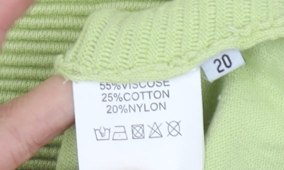 Alice Collins Green Pullover Jumper - Size 20