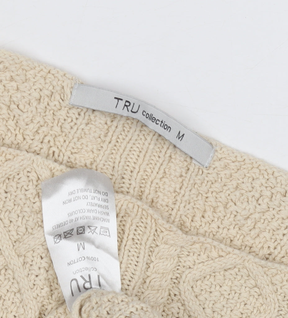TRU Collection Women's Beige Pullover Jumper M