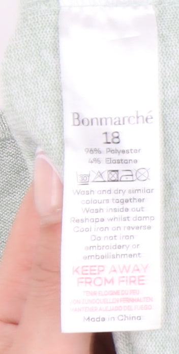 Bonmarché Women's Green Pullover Jumper Size 18