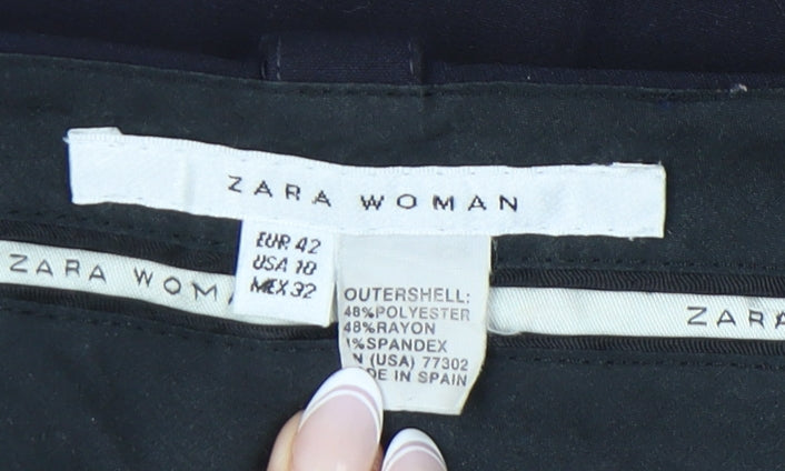 Zara Women's Black Dress Pants, Size 14, Polyester Blend