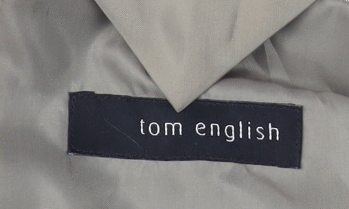 Tom English Grey Men's Suit Jacket, Size 44L Single-Breasted