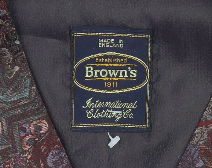 Brown's C&A Men's Multicoloured Waistcoat M Floral