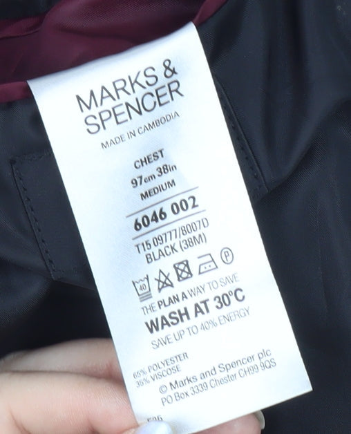 Marks & Spencer Men's Black Shawl Lapel Blazer