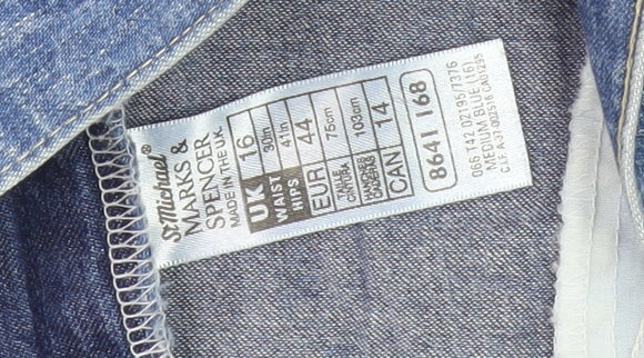 Marks & Spencer Womens Blue Denim Shorts Size 6