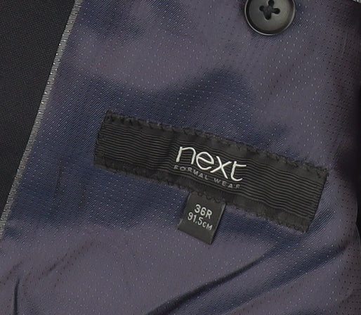 Next Men's Black Suit Jacket 36 Regular Fit Formal