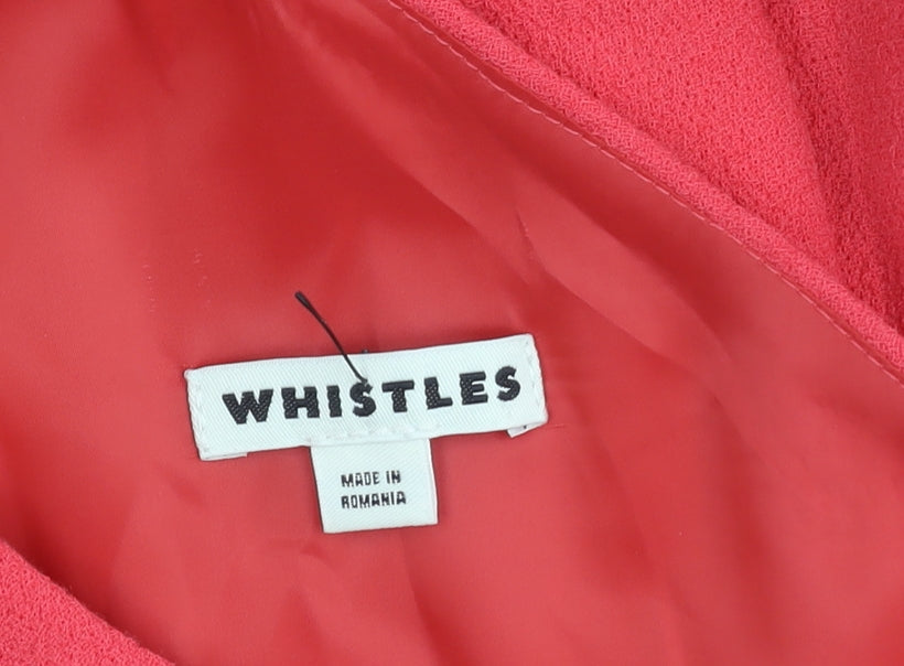 Whistles Women's Red Wool Dress Size 14