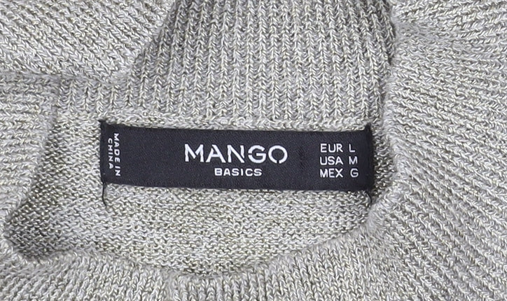 Mango Women's Beige Mock Neck Tank in Size 14
