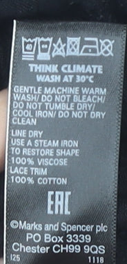 Marks & Spencer Women's Black Viscose Blouse Size 18