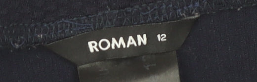 Close-up detail of Roman Women's Black Pencil Skirt, size 12